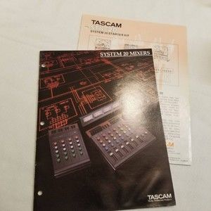 Original 1982 TASCAM System 20 Mixers Brochure
